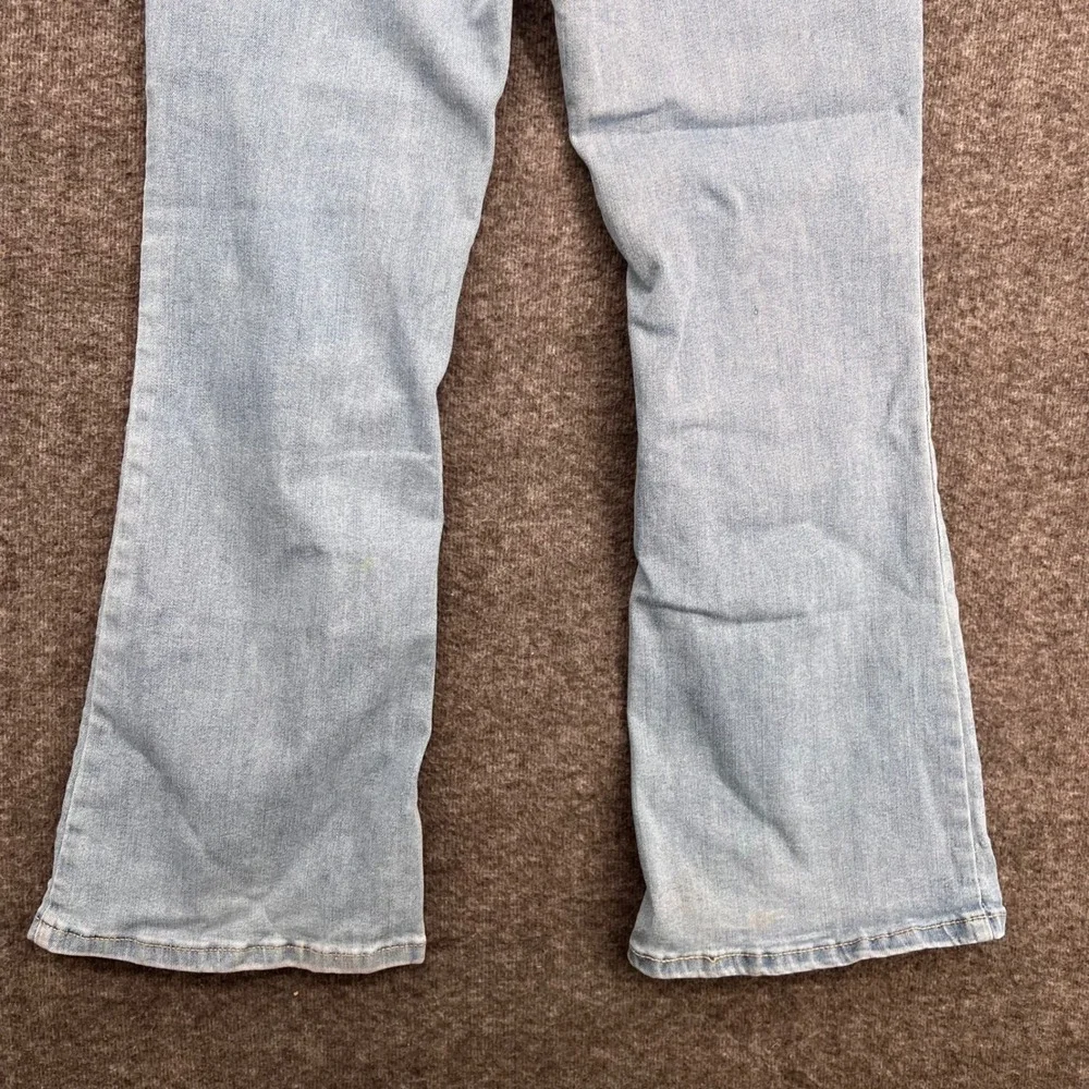 Wonder Nation Girls Flare Jegging Light Wash Heart Patch Jeans XL 14-16 Plus